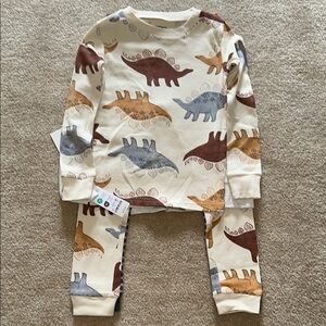 Carter's Dino Snore Pajama Set - Brown and Blue